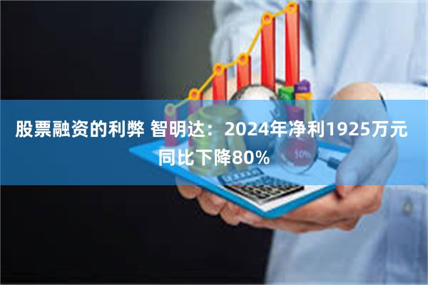 股票融资的利弊 智明达：2024年净利1925万元 同比下降80%